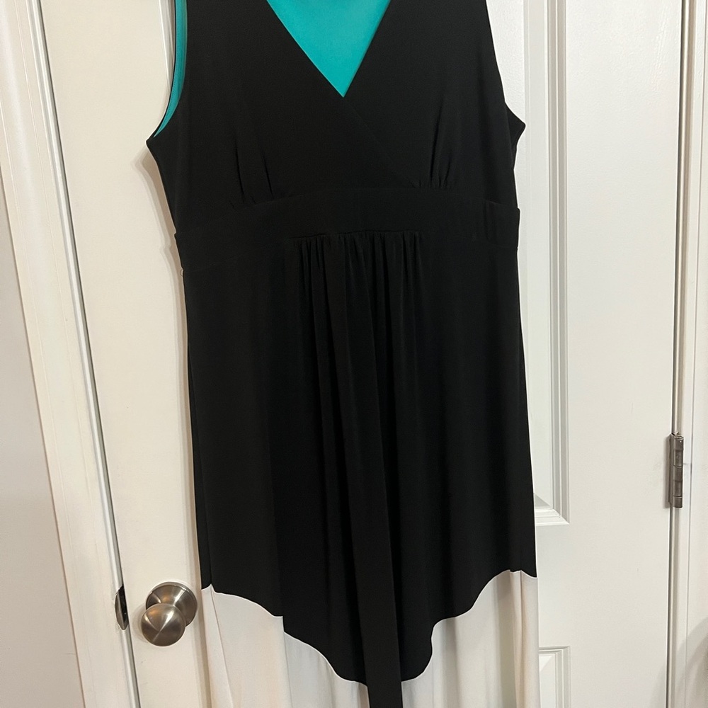 Studio One Teal and Black Dress
